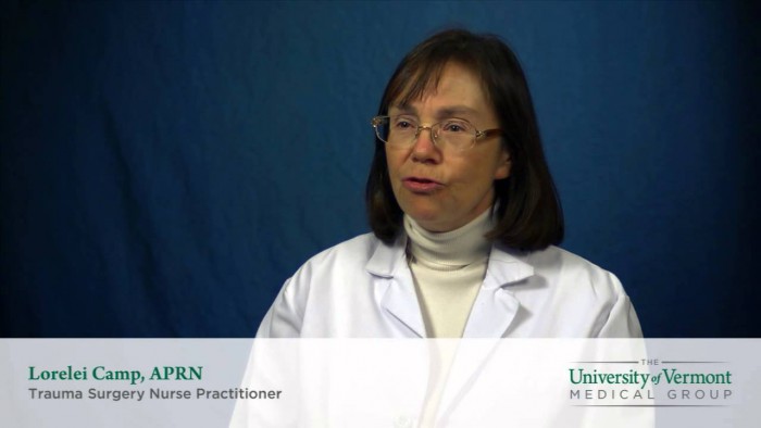 The UVM Medical Center: Lorelei Camp APRN, Trauma Surgery Nurse Practitioner, Burlington, VT